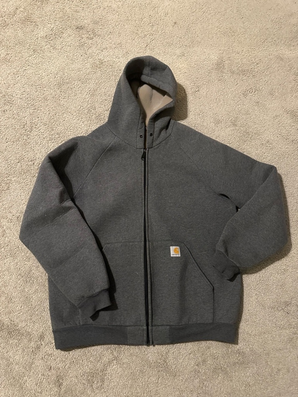 Carhartt polyurethane foam lined zip hoodie
